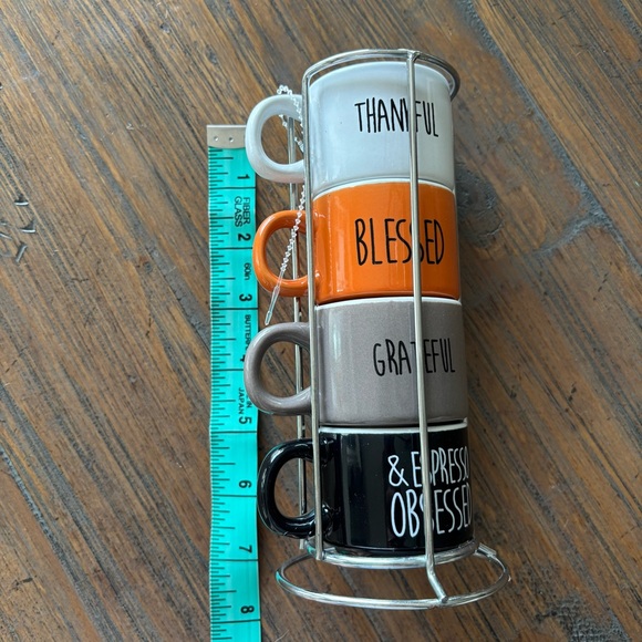 Five item fall thankful bundle of two pumpkins, sign, banner & espresso cup set - Picture 15 of 16